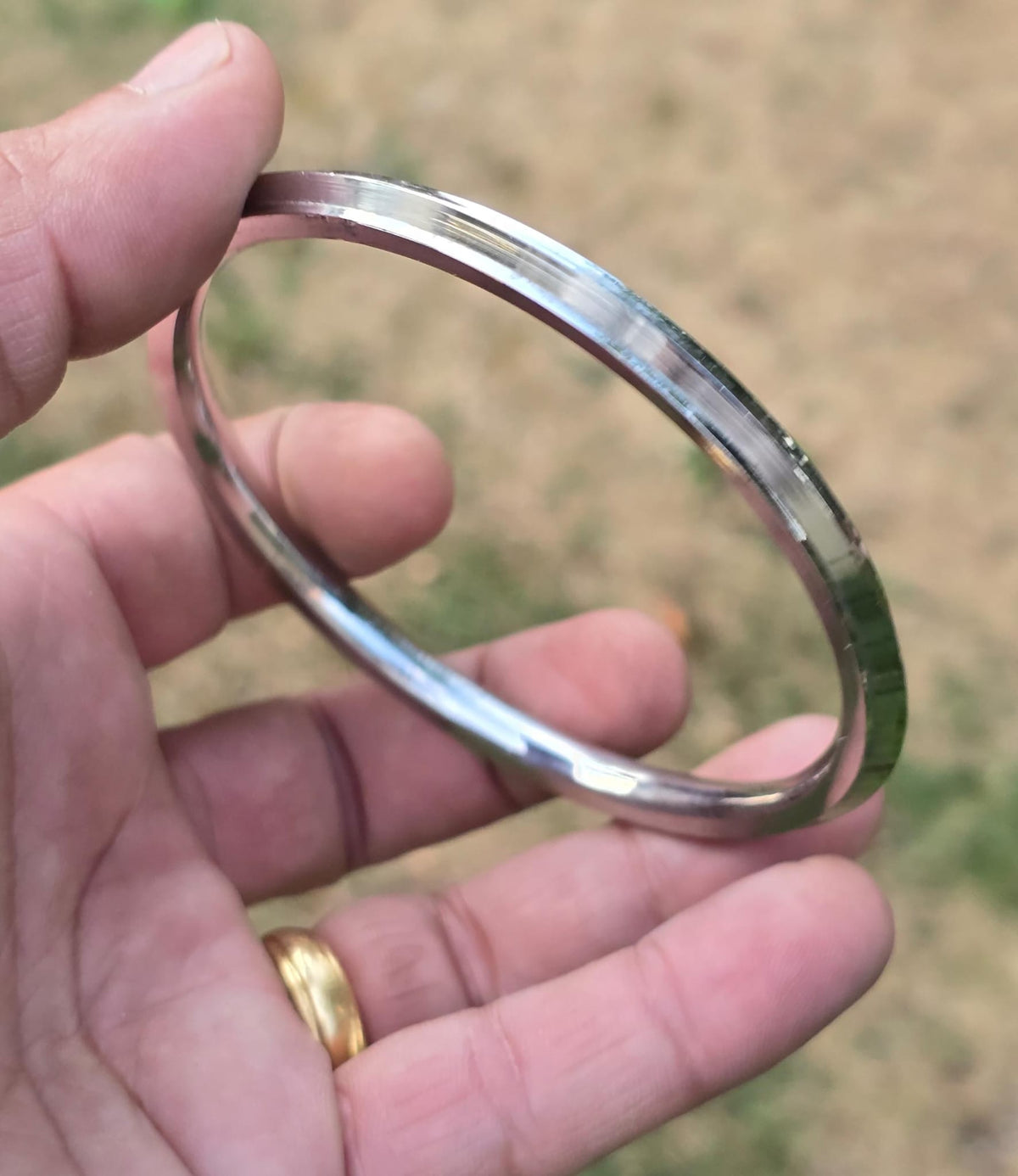 Sikh Kara Stainless Steel Kada Punjabi Khalsa Bangle Collar Edge Bracelet F5R Unisex Karha