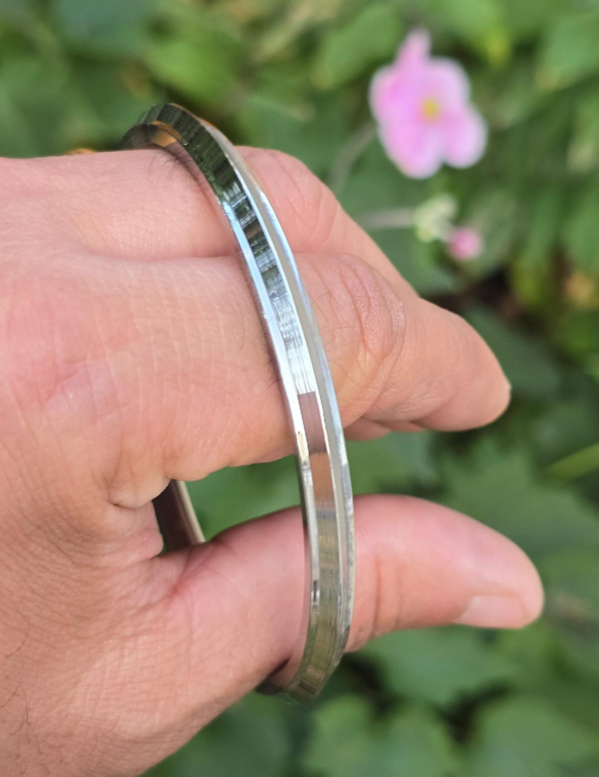 Sikh Kara Stainless Steel Kada Punjabi Khalsa Bangle Collar Edge Bracelet F5R Unisex Karha