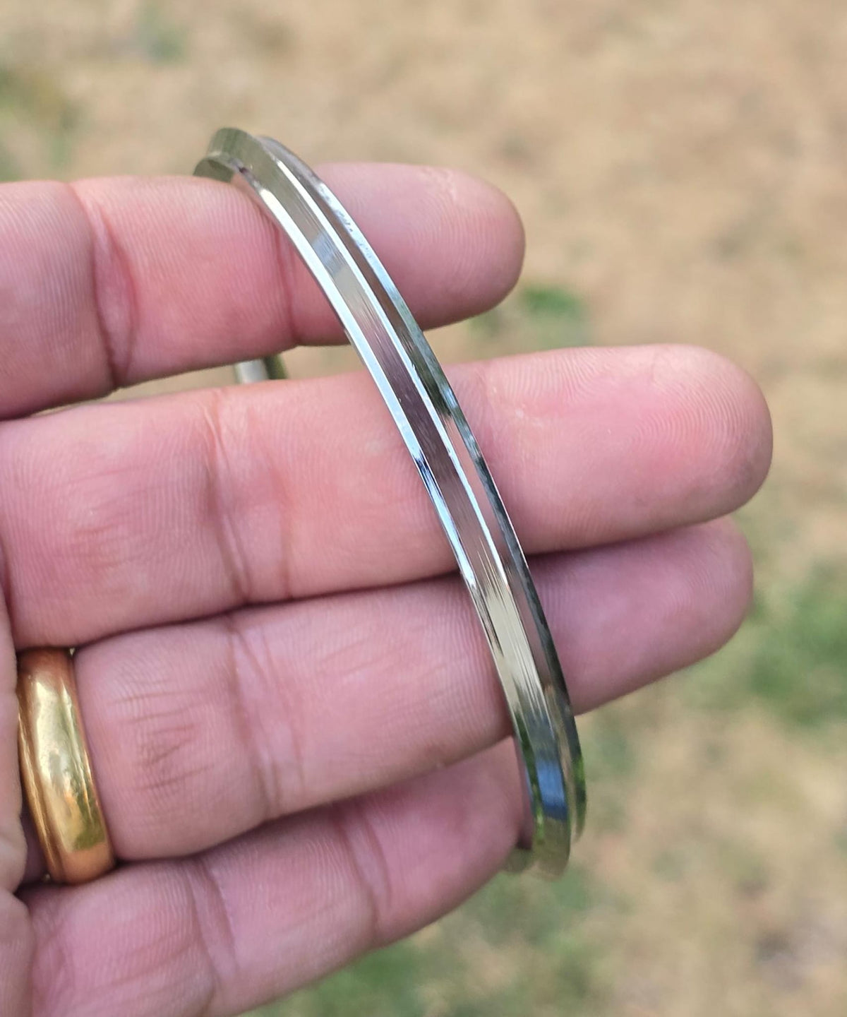 Sikh Kara Stainless Steel Kada Punjabi Khalsa Bangle Collar Edge Bracelet F5R Unisex Karha