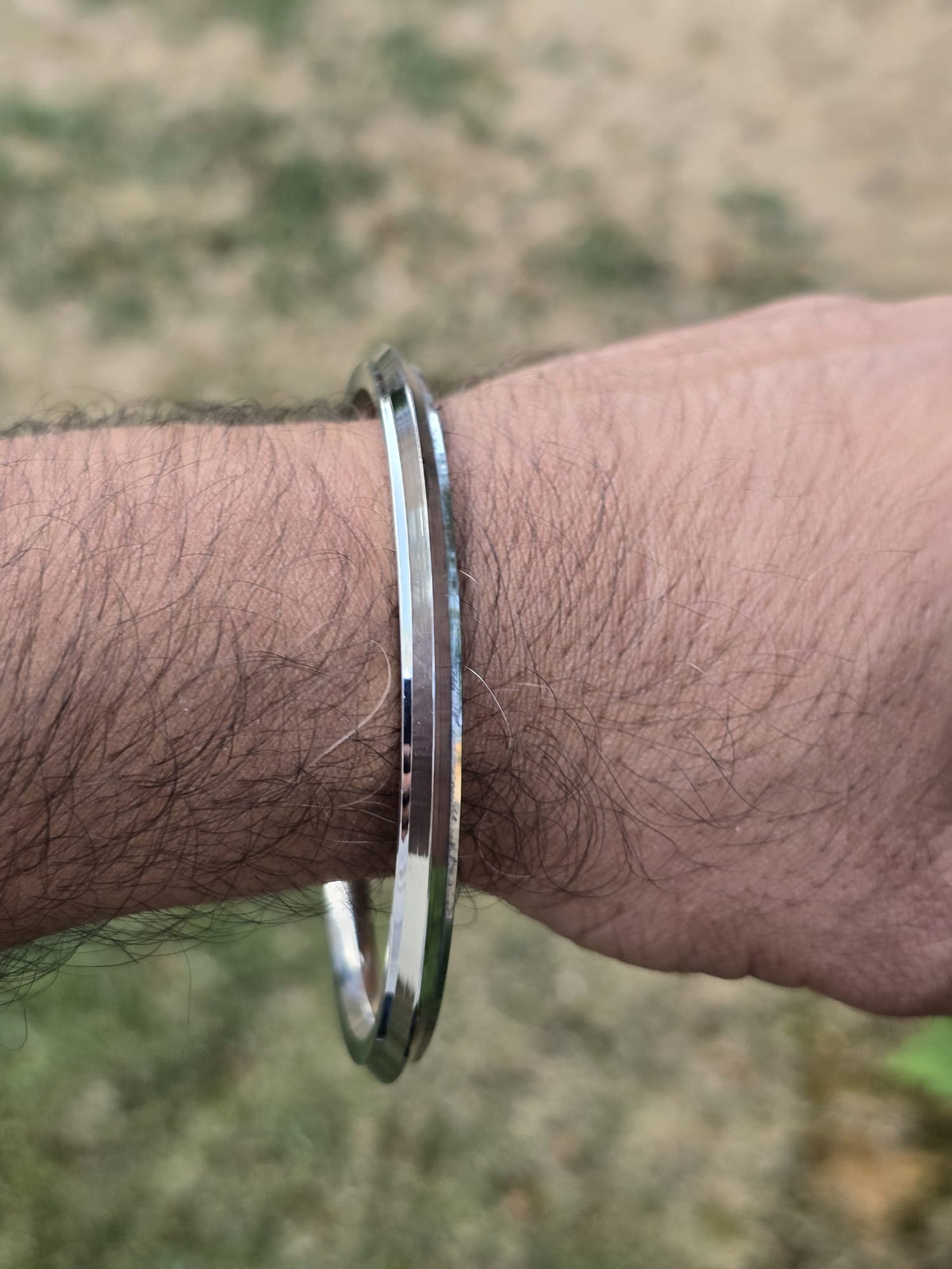 Sikh Kara Stainless Steel Kada Punjabi Khalsa Bangle Collar Edge Bracelet F5R Unisex Karha