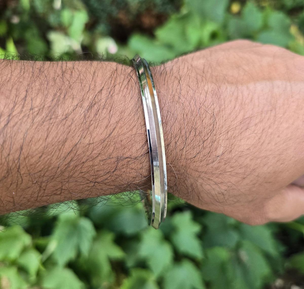 Sikh Kara Stainless Steel Kada Punjabi Khalsa Bangle Collar Edge Bracelet F5R Unisex Karha