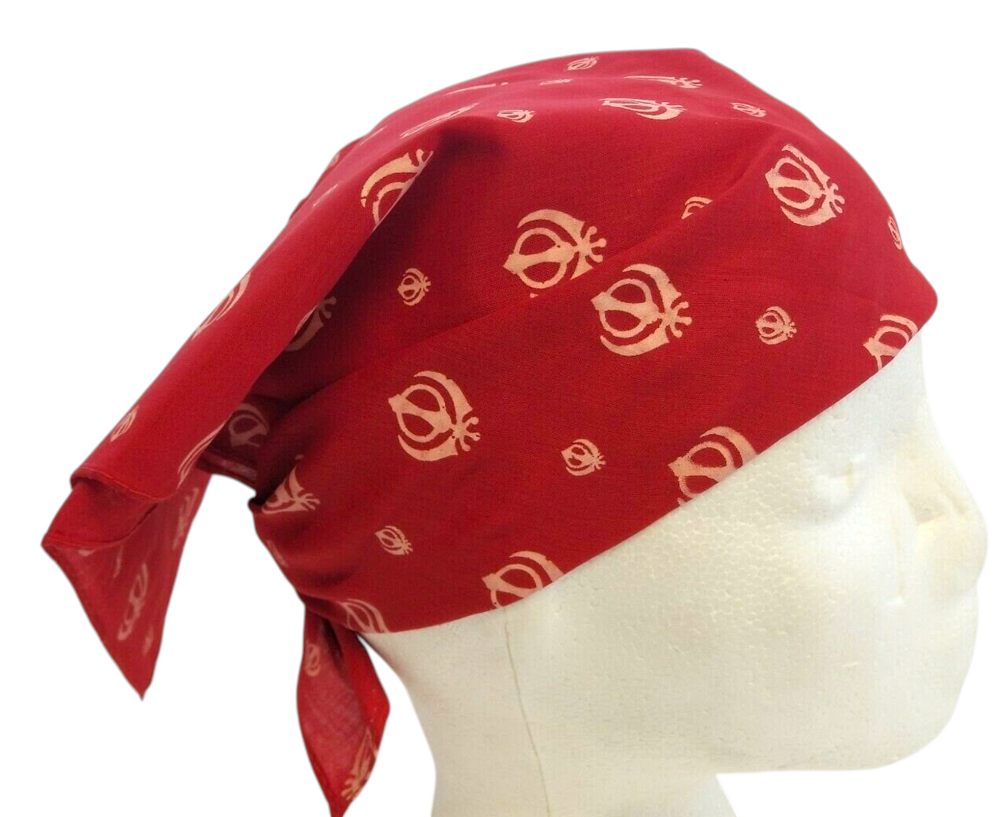 Sikh Maroon Red Rumal Khand Cotton Head Wrap Cover Bandana Wedding Unisex New