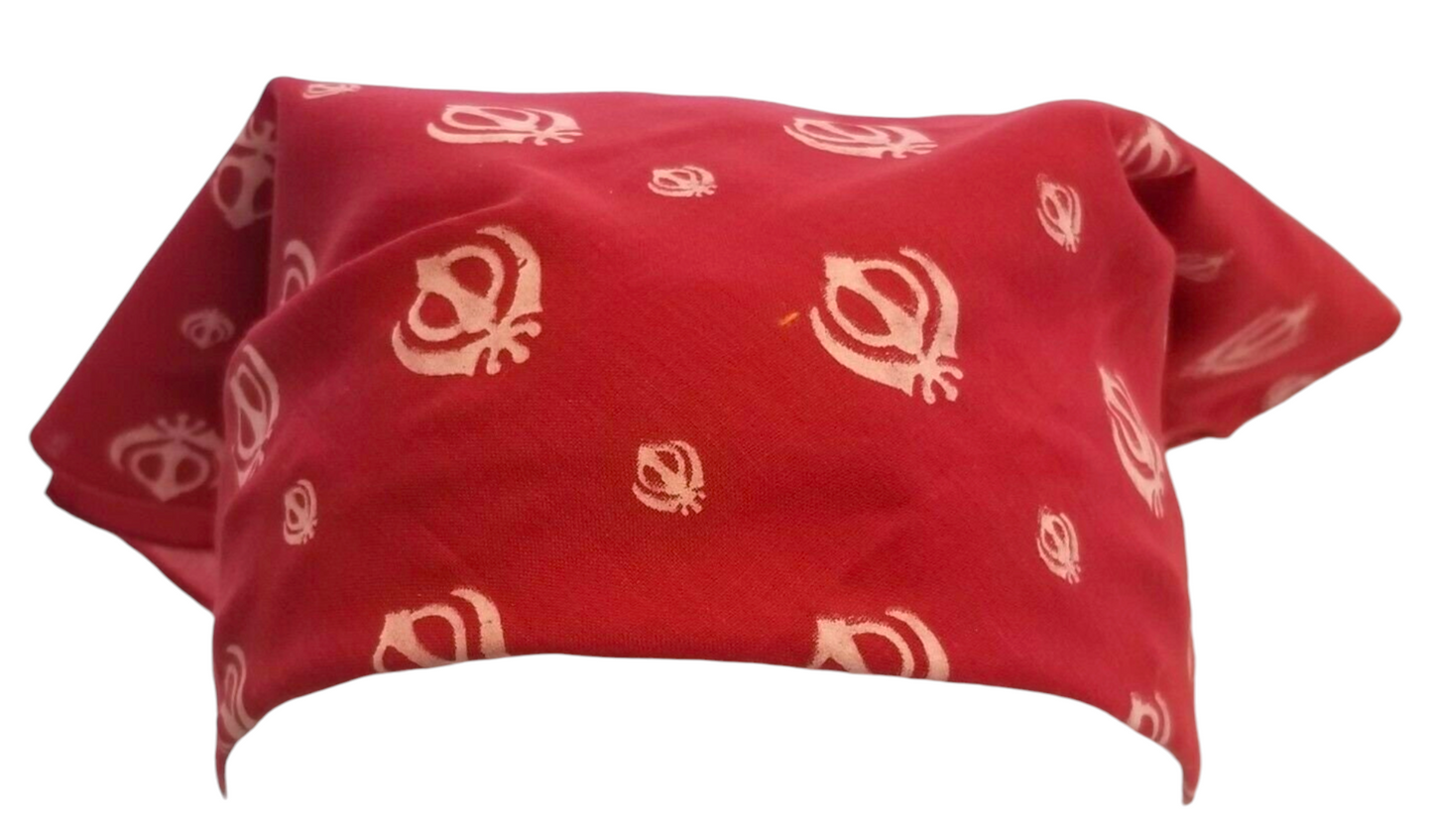 Sikh Maroon Red Rumal Khand Cotton Head Wrap Cover Bandana Wedding Unisex New