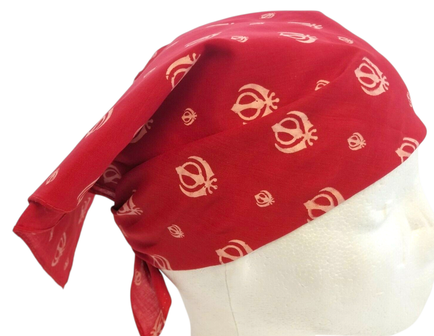 Sikh Maroon Red Rumal Khand Cotton Head Wrap Cover Bandana Wedding Unisex New