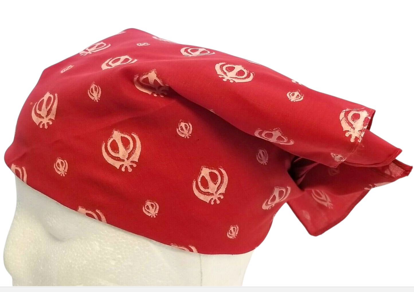 Sikh Maroon Red Rumal Khand Cotton Head Wrap Cover Bandana Wedding Unisex New