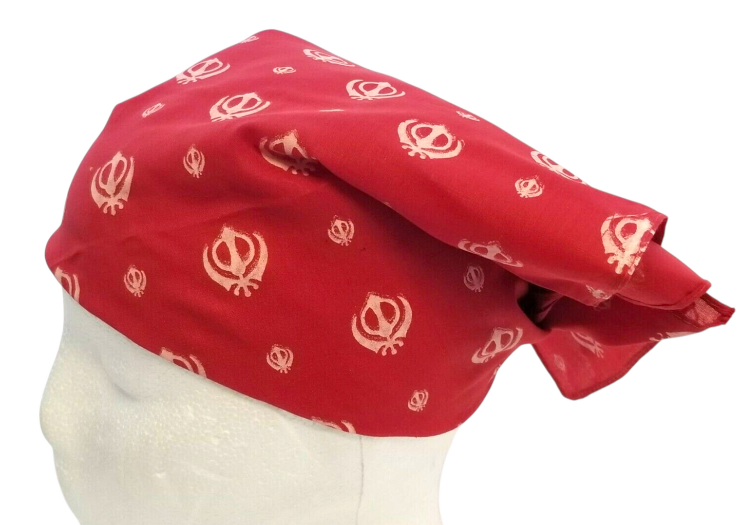 Sikh Maroon Red Rumal Khand Cotton Head Wrap Cover Bandana Wedding Unisex New