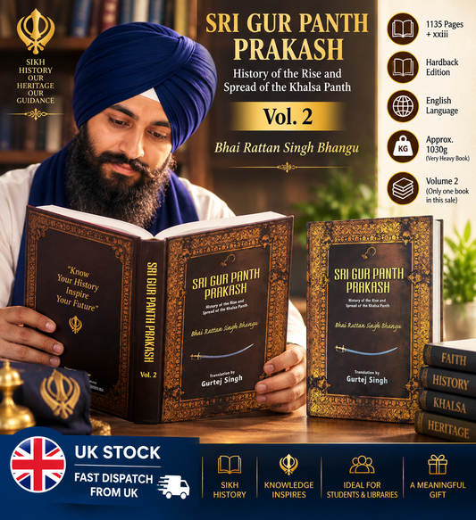Sri Gur Panth Prakash Vol 2 Rise of Khalsa Rattan Singh Bhangu English Sikh Book History MC