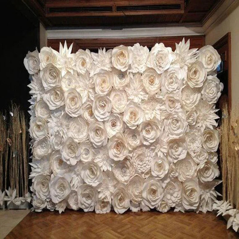 DIY Artificial Giant Paper Flowers For Wedding Backdrops Party Decoration Happy Birthday Table Dessert Crafts Floral Wall Decor
