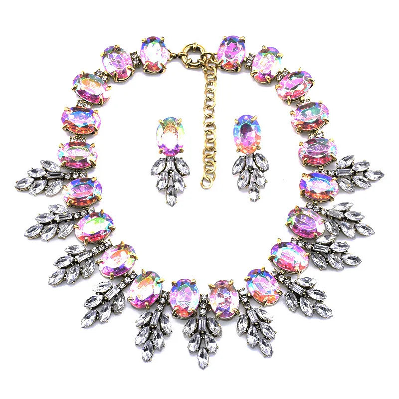 2025 New Luxury Crystal Rhinestone Collar Choker Necklace Women Indian Ethnic Statement Maxi Big Bib Necklace Wedding Jewelry