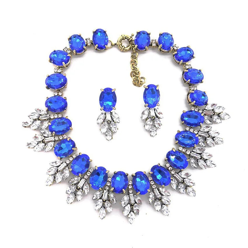 2025 New Luxury Crystal Rhinestone Collar Choker Necklace Women Indian Ethnic Statement Maxi Big Bib Necklace Wedding Jewelry