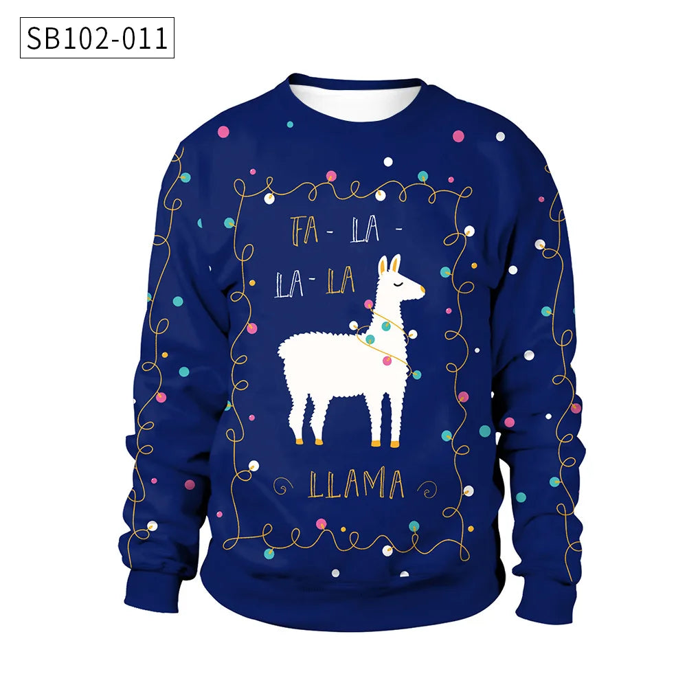 2025 Ugly Christmas Sweater For gift Santa Elf Funny Pullover Womens Mens Jerseys Party Birthday SnowmanXmas Sweatshirt