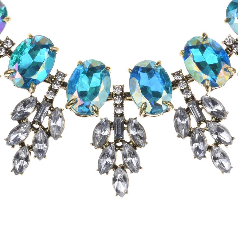 2025 New Luxury Crystal Rhinestone Collar Choker Necklace Women Indian Ethnic Statement Maxi Big Bib Necklace Wedding Jewelry