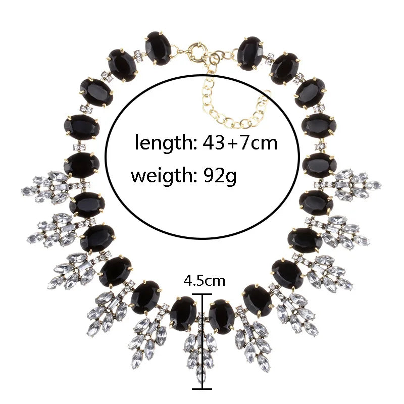 2025 New Luxury Crystal Rhinestone Collar Choker Necklace Women Indian Ethnic Statement Maxi Big Bib Necklace Wedding Jewelry