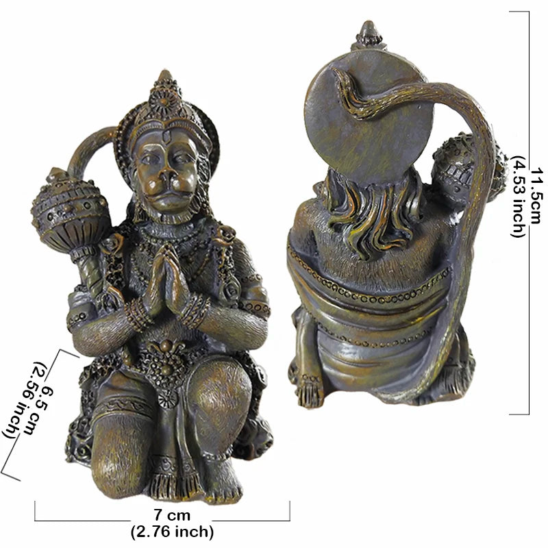 Stone Color Hanuman Statue Sculpture Big Resin Hindu Monkey God Buddha Statues Figurine Zen Home Garden Decoration Lucky Gifts