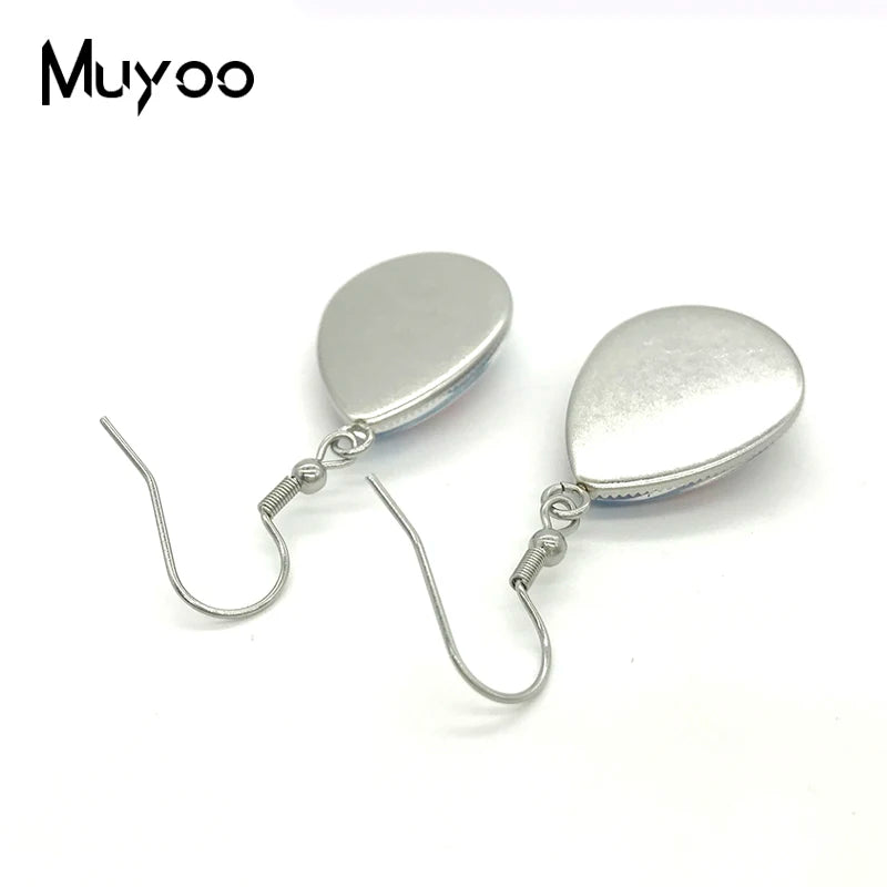 2021 New Snowman Tear drop Earring Merry Christmas Fish hook Earrings Glass Cabochon Jewelry Handmade Items