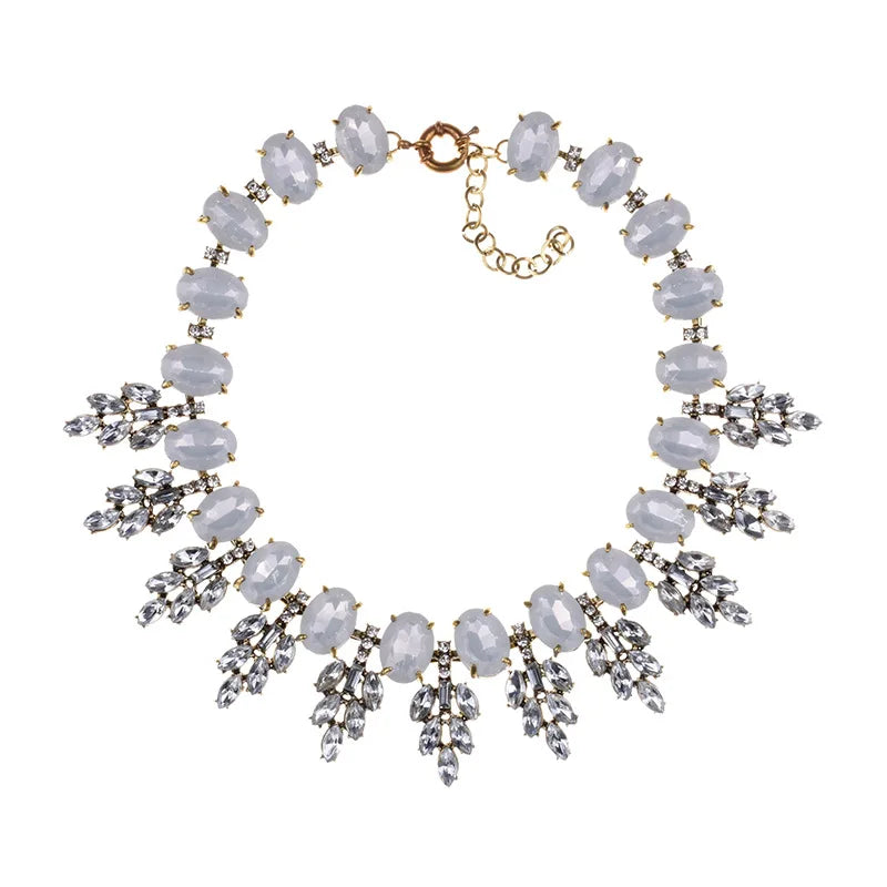 2025 New Luxury Crystal Rhinestone Collar Choker Necklace Women Indian Ethnic Statement Maxi Big Bib Necklace Wedding Jewelry