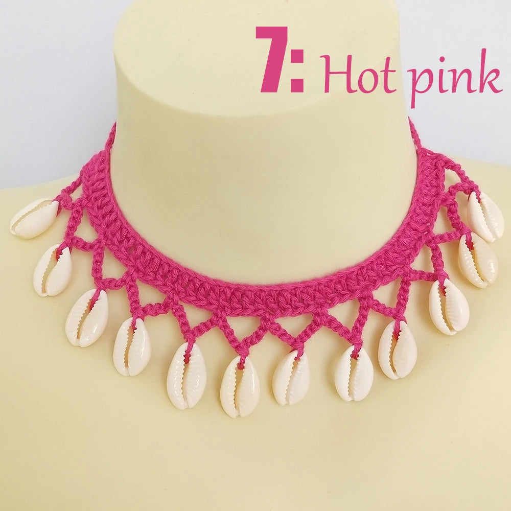 Summer Women Simple Seashell Anklet Chain Crochet Bohemian Foot Jewelry Beach Anklets On Foot Bracelets