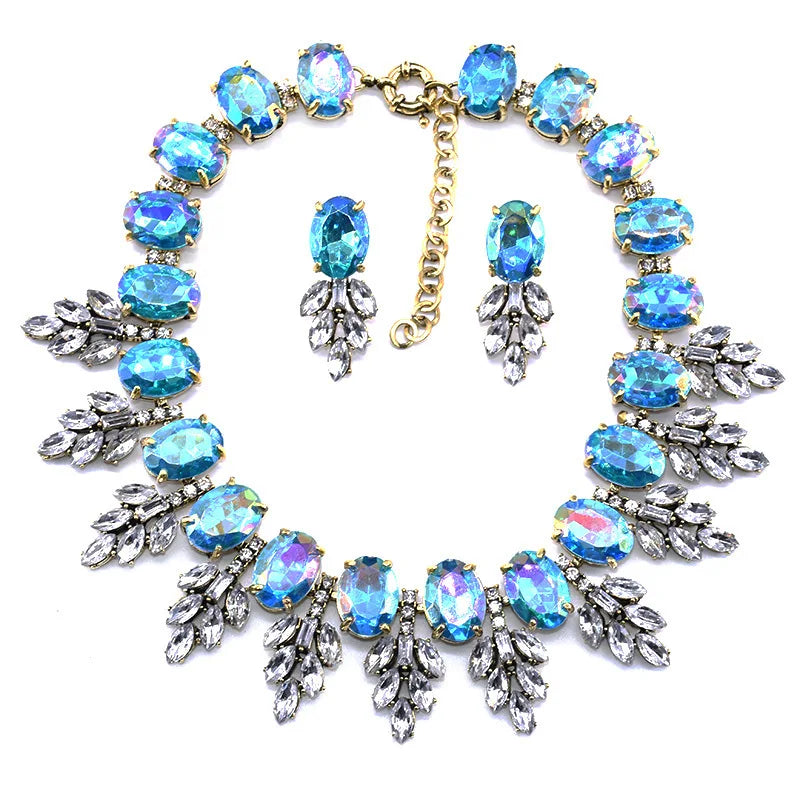 2025 New Luxury Crystal Rhinestone Collar Choker Necklace Women Indian Ethnic Statement Maxi Big Bib Necklace Wedding Jewelry