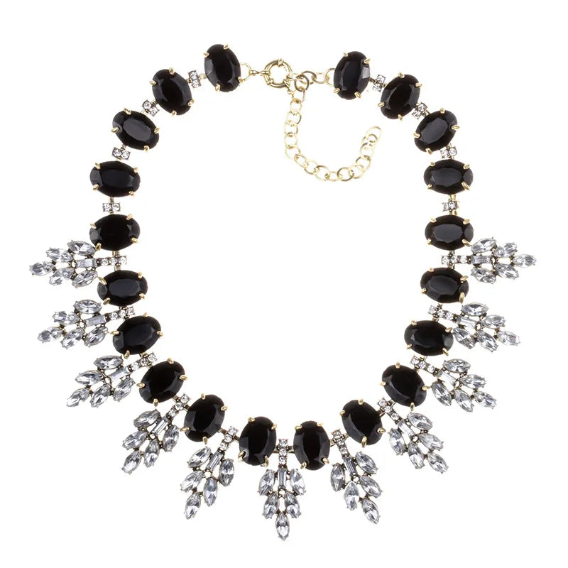 2025 New Luxury Crystal Rhinestone Collar Choker Necklace Women Indian Ethnic Statement Maxi Big Bib Necklace Wedding Jewelry