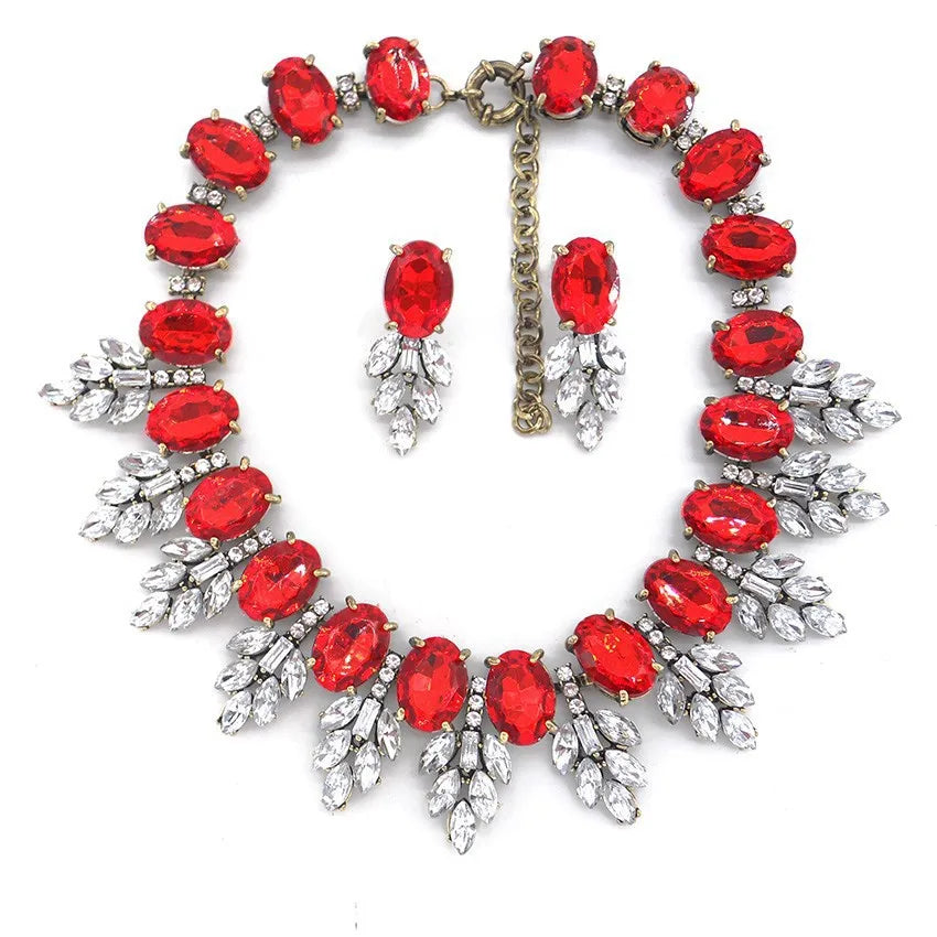2025 New Luxury Crystal Rhinestone Collar Choker Necklace Women Indian Ethnic Statement Maxi Big Bib Necklace Wedding Jewelry