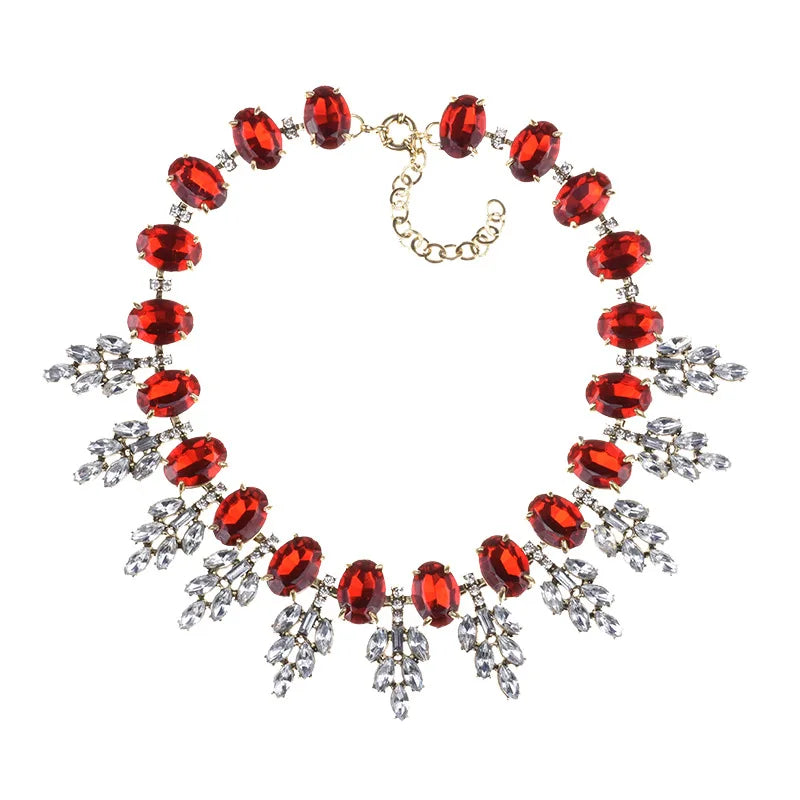 2025 New Luxury Crystal Rhinestone Collar Choker Necklace Women Indian Ethnic Statement Maxi Big Bib Necklace Wedding Jewelry