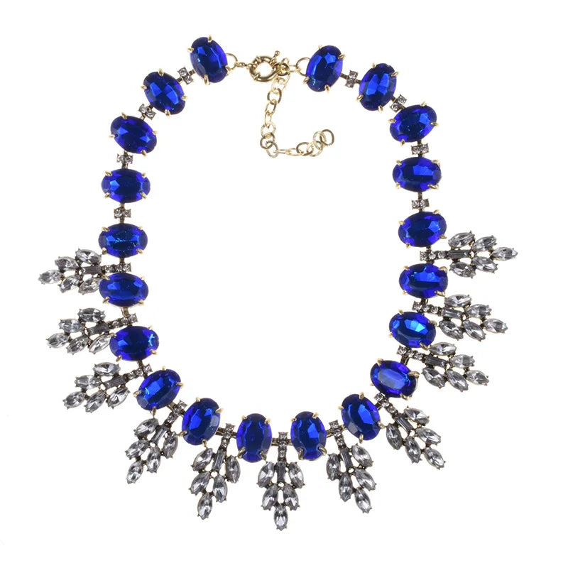 2025 New Luxury Crystal Rhinestone Collar Choker Necklace Women Indian Ethnic Statement Maxi Big Bib Necklace Wedding Jewelry