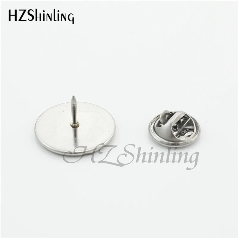 2018 New Indian Flag Clasp Pin Various Flags Pins Stainless Steel Art Lapel Pin Glass Cabochon Jewelry