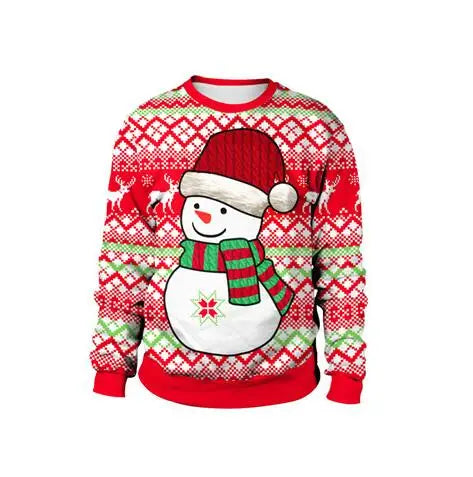2025 Ugly Christmas Sweater For gift Santa Elf Funny Pullover Womens Mens Jerseys Party Birthday SnowmanXmas Sweatshirt