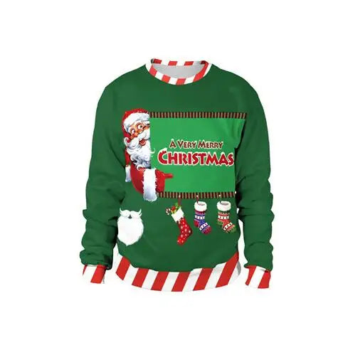 2025 Ugly Christmas Sweater For gift Santa Elf Funny Pullover Womens Mens Jerseys Party Birthday SnowmanXmas Sweatshirt