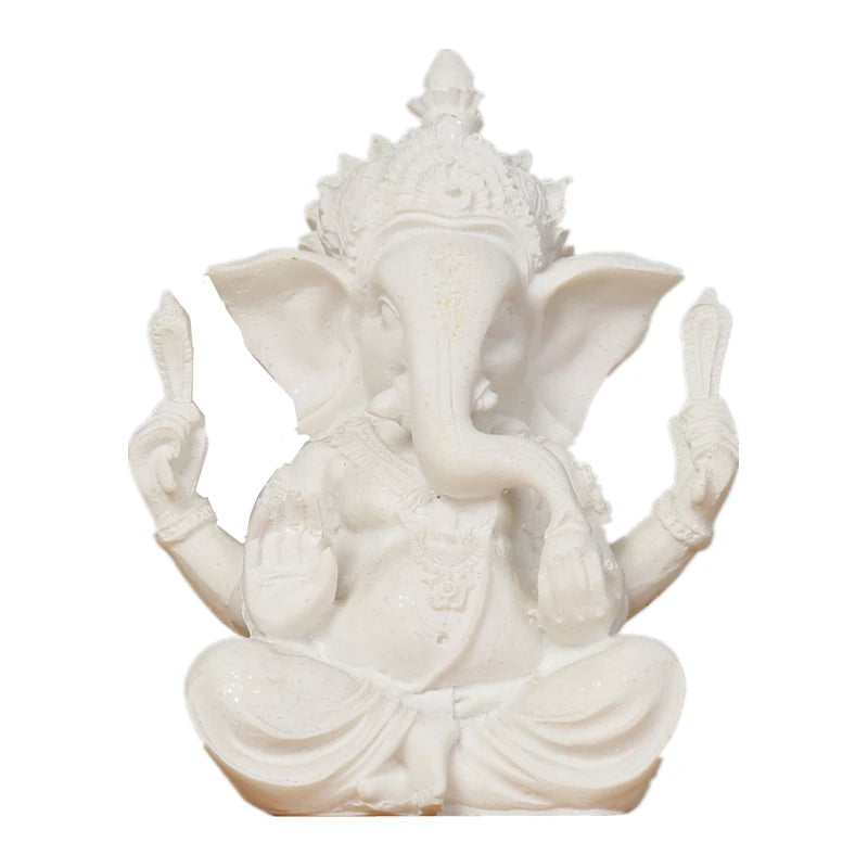 home decoration Nature Sandstone Indian Ganesha Figurine Religious Hindu Elephant God Statues Fengshui Elephant-Headed Buddha