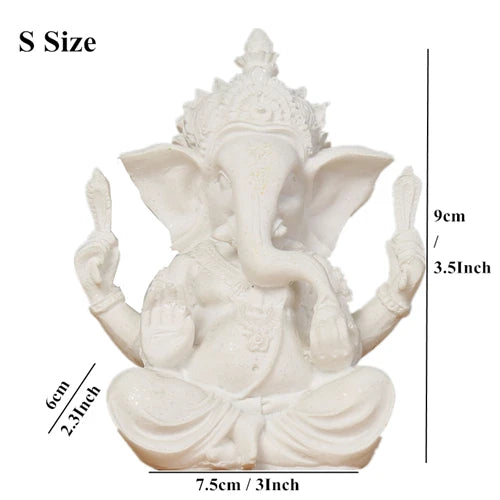 home decoration Nature Sandstone Indian Ganesha Figurine Religious Hindu Elephant God Statues Fengshui Elephant-Headed Buddha