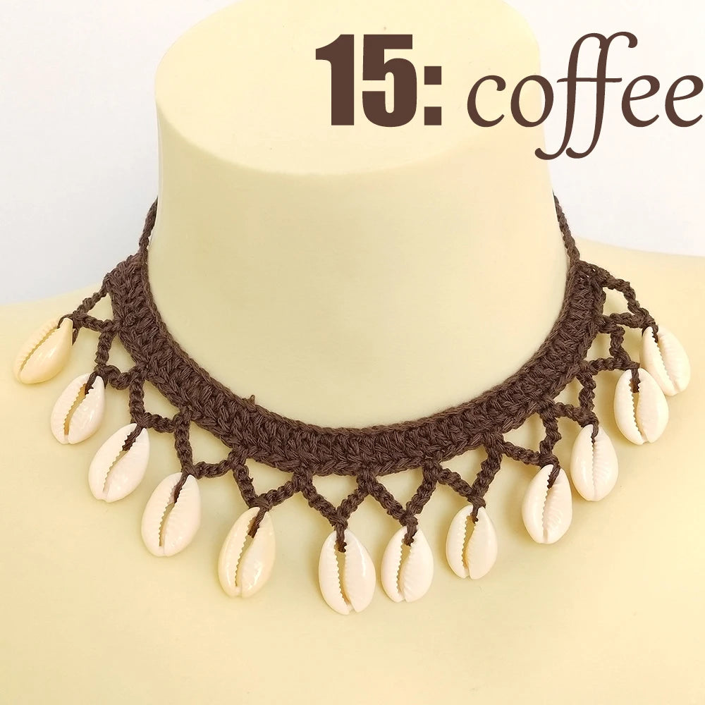 Summer Women Simple Seashell Anklet Chain Crochet Bohemian Foot Jewelry Beach Anklets On Foot Bracelets