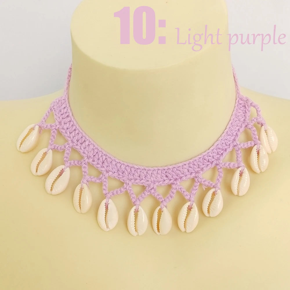 Summer Women Simple Seashell Anklet Chain Crochet Bohemian Foot Jewelry Beach Anklets On Foot Bracelets