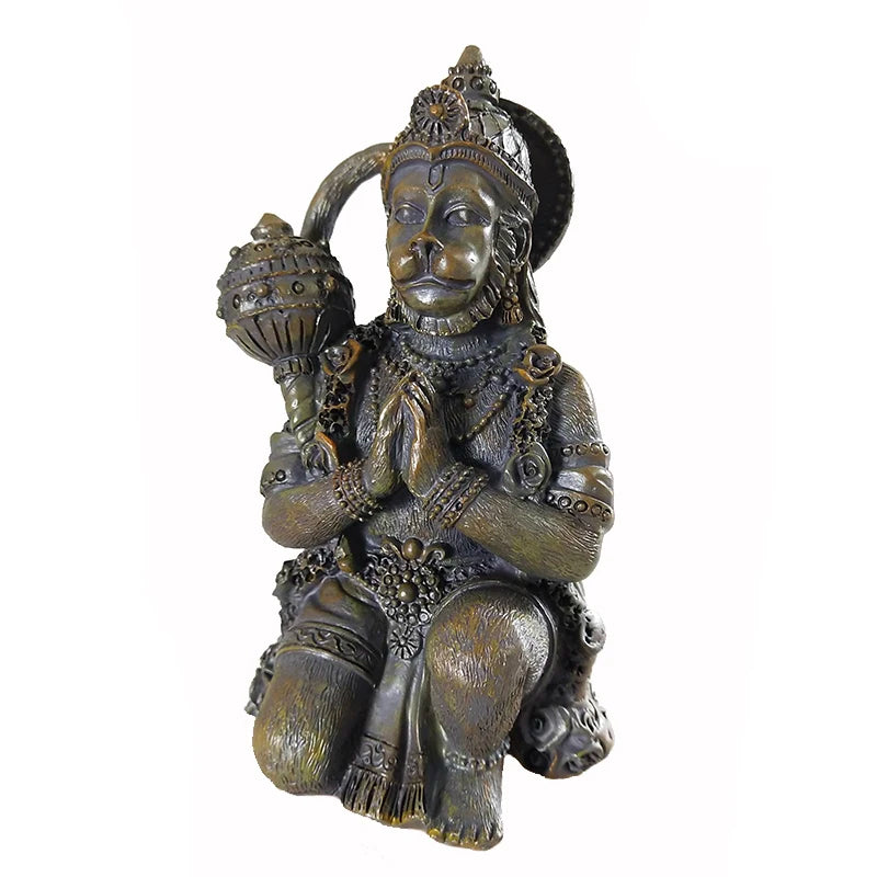 Stone Color Hanuman Statue Sculpture Big Resin Hindu Monkey God Buddha Statues Figurine Zen Home Garden Decoration Lucky Gifts
