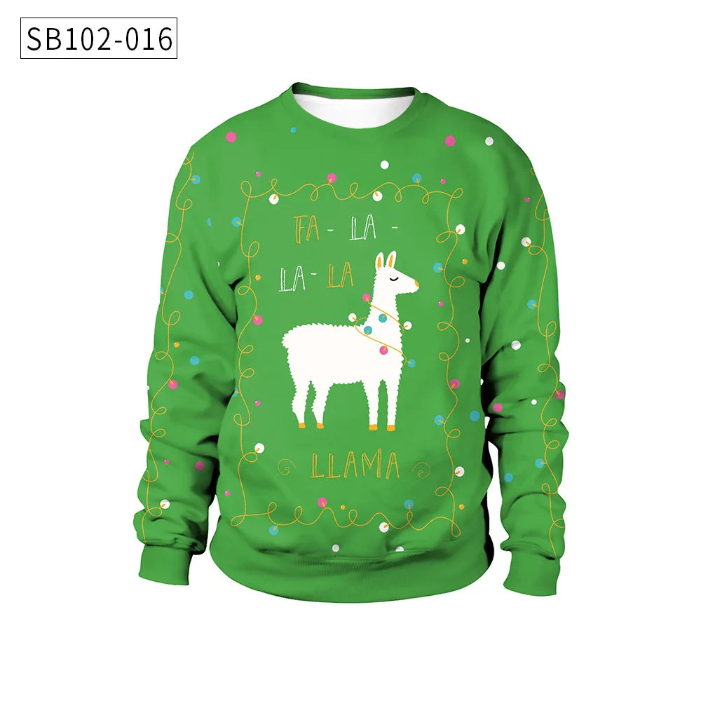 2025 Ugly Christmas Sweater For gift Santa Elf Funny Pullover Womens Mens Jerseys Party Birthday SnowmanXmas Sweatshirt