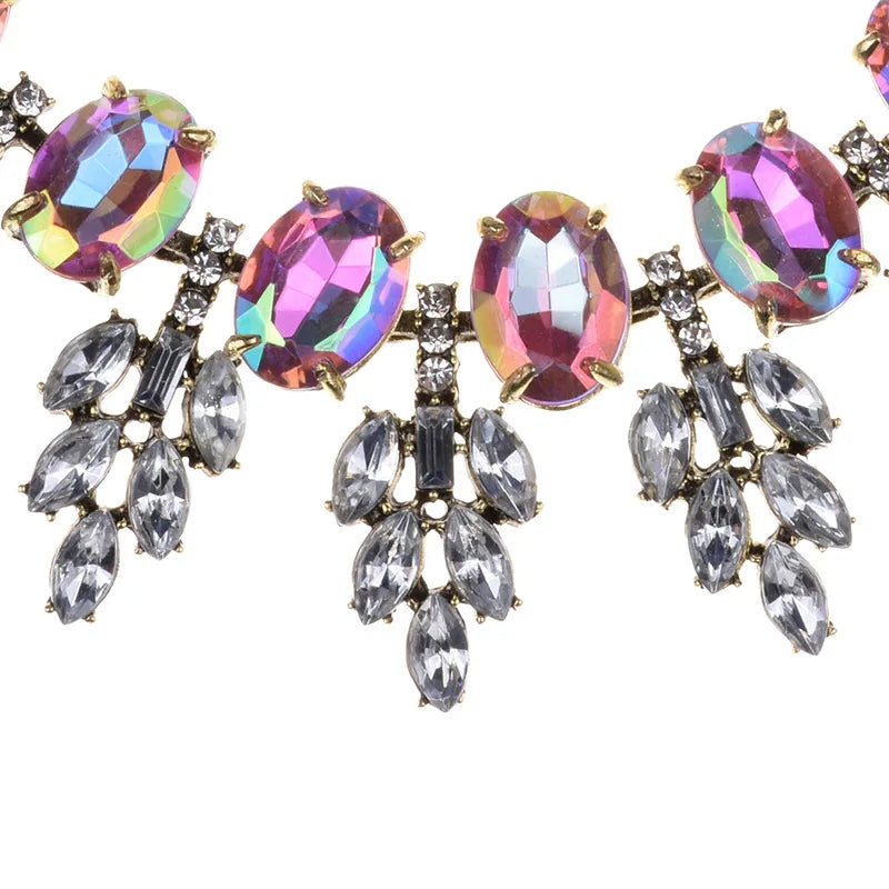 2025 New Luxury Crystal Rhinestone Collar Choker Necklace Women Indian Ethnic Statement Maxi Big Bib Necklace Wedding Jewelry