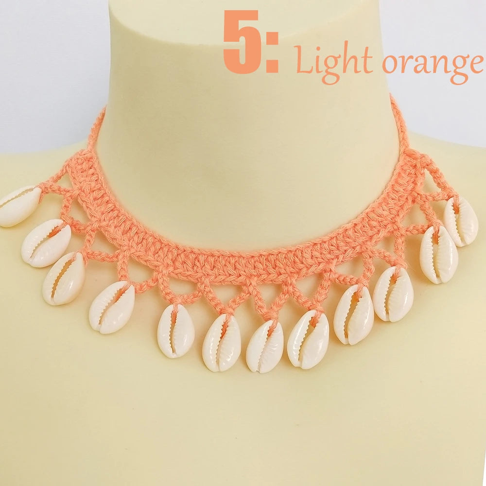 Summer Women Simple Seashell Anklet Chain Crochet Bohemian Foot Jewelry Beach Anklets On Foot Bracelets