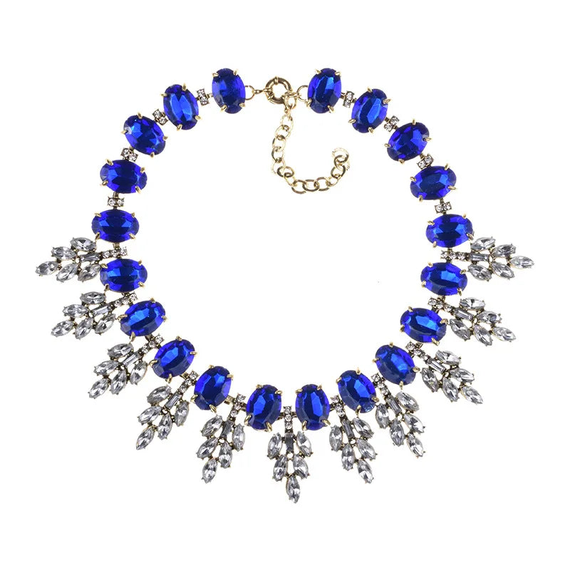 2025 New Luxury Crystal Rhinestone Collar Choker Necklace Women Indian Ethnic Statement Maxi Big Bib Necklace Wedding Jewelry