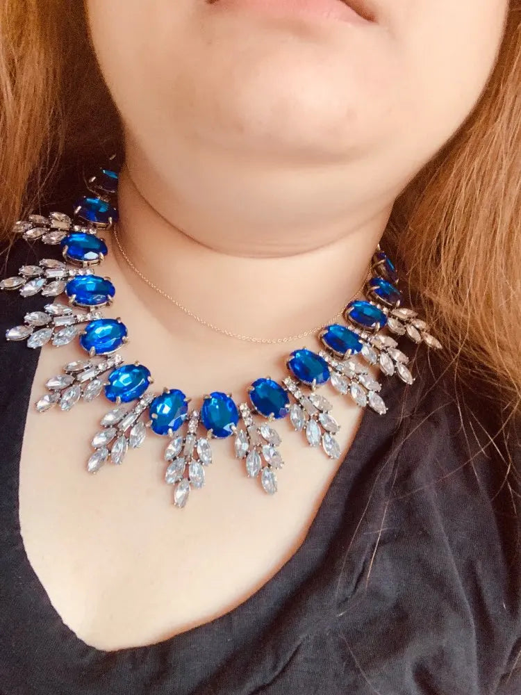 2025 New Luxury Crystal Rhinestone Collar Choker Necklace Women Indian Ethnic Statement Maxi Big Bib Necklace Wedding Jewelry