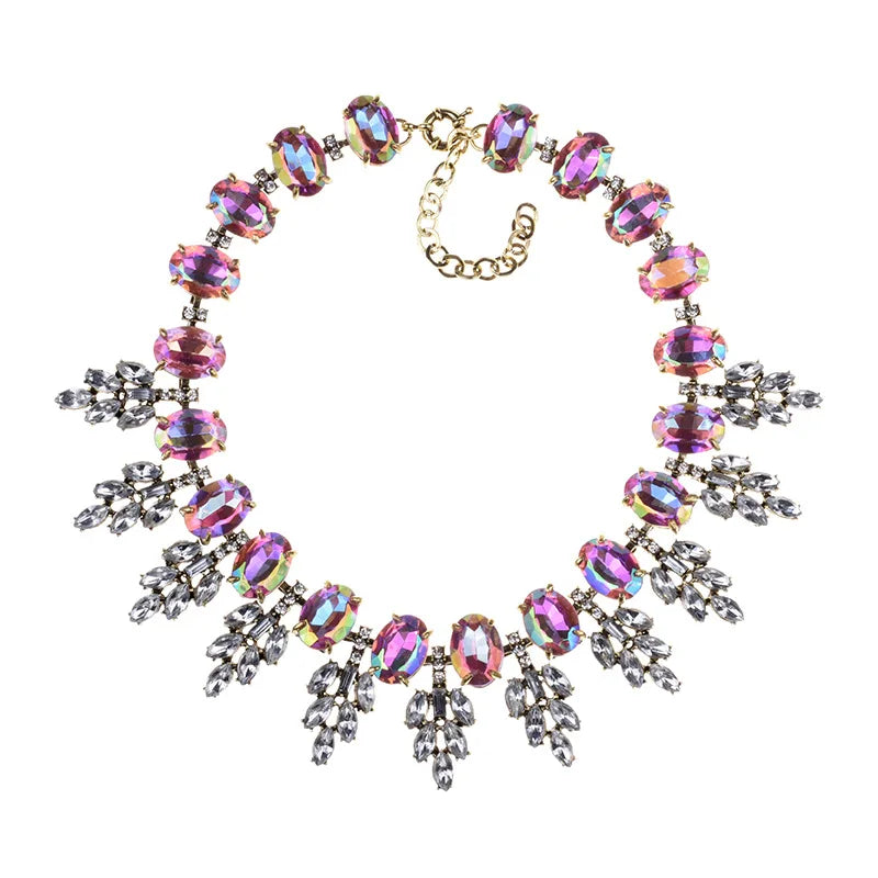 2025 New Luxury Crystal Rhinestone Collar Choker Necklace Women Indian Ethnic Statement Maxi Big Bib Necklace Wedding Jewelry