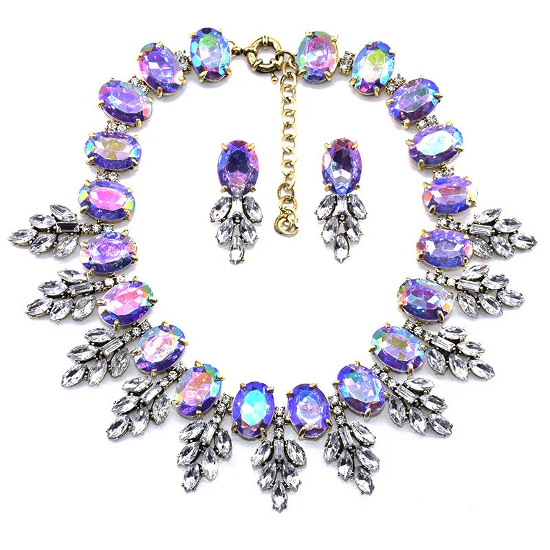 2025 New Luxury Crystal Rhinestone Collar Choker Necklace Women Indian Ethnic Statement Maxi Big Bib Necklace Wedding Jewelry