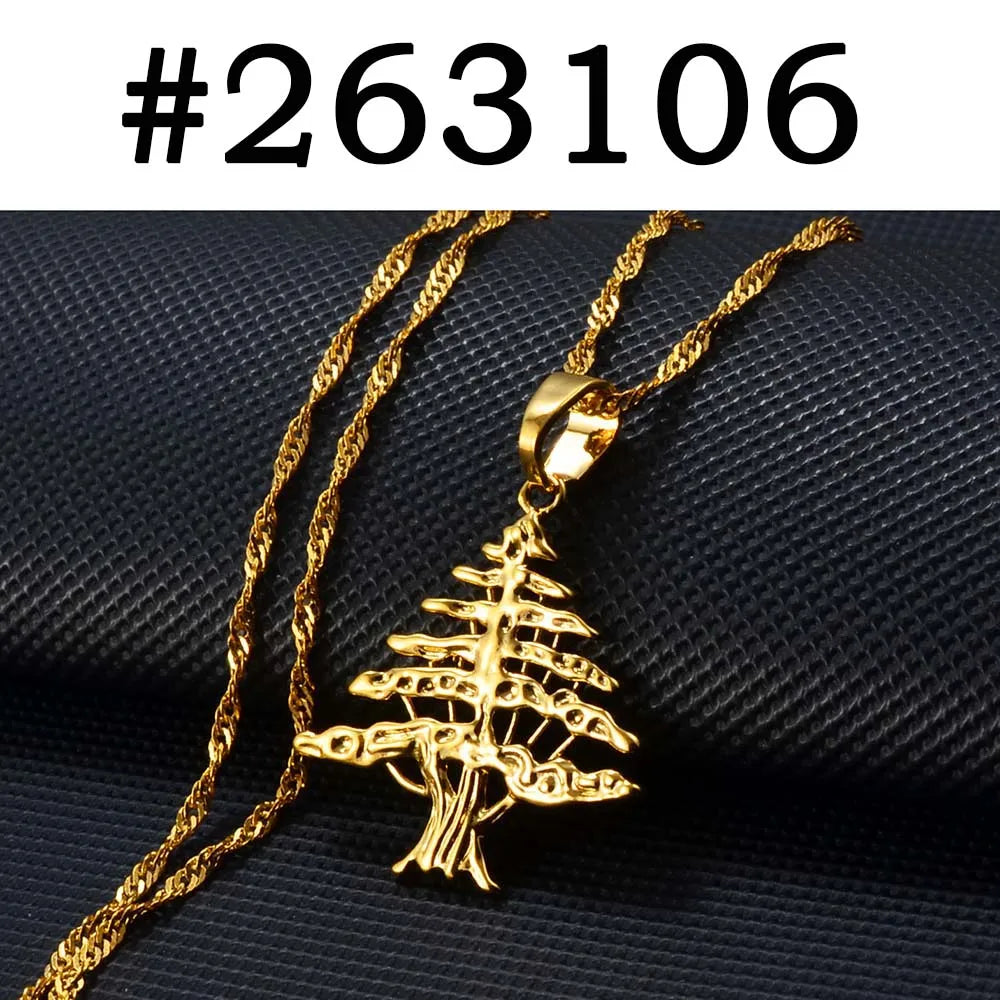 Anniyo Liban Pendants Necklaces Lebanese Cedar Jewelry Lebanon Map Eastern Rite Church Maronite Cross Allah Symbol #251506