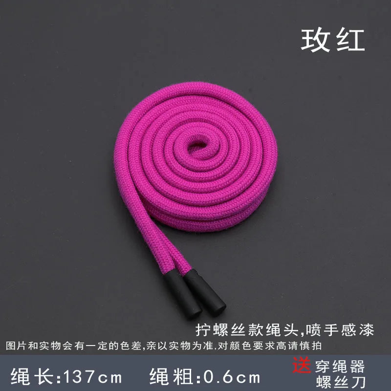 6mm Round Sweater Hat Rope Polyester Cotton Drawstring Men Women Sports Pants Waist Rope Decorative Casual Pants Belt Rope