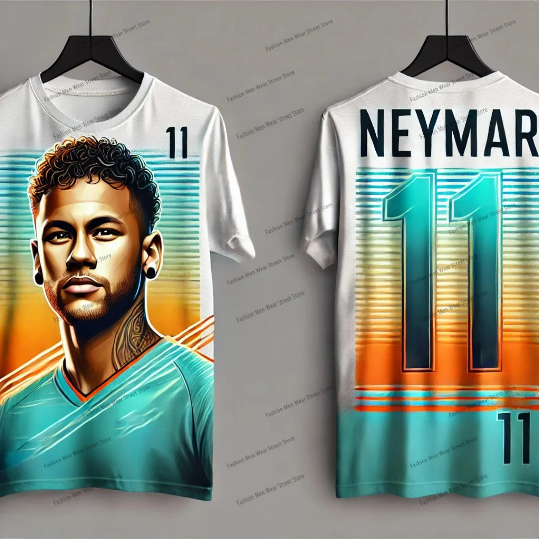 Summer Men T-shirt Women T-shirt Neymar Football Jersey No 11 3d Print Men Short Sleeve Men T-Shirt Adult Kid Jerseys T-shirt