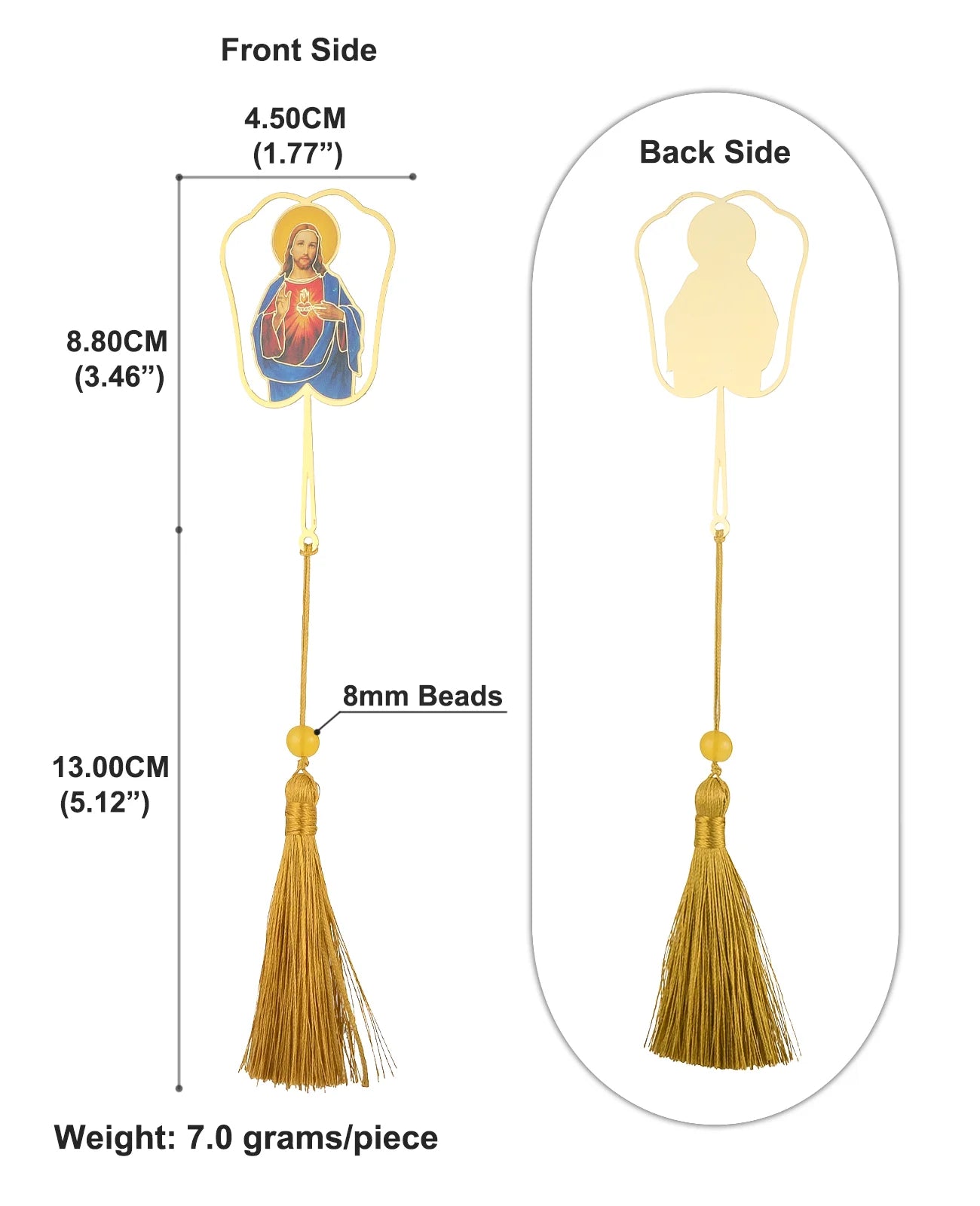 Christian Holy Family Bookmarks Hollow Copper Jesus Christ The Teacher Tassel Bookmark Accessories for Reader Birthday Gift