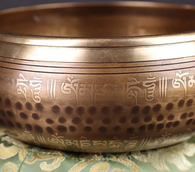Nepal Large Bowl Singing 20cm Copper Handmade Buddha Bowls Tibetan Yoga Bowl Meditation Tools Buddha Sound Bowls Awareness Set
