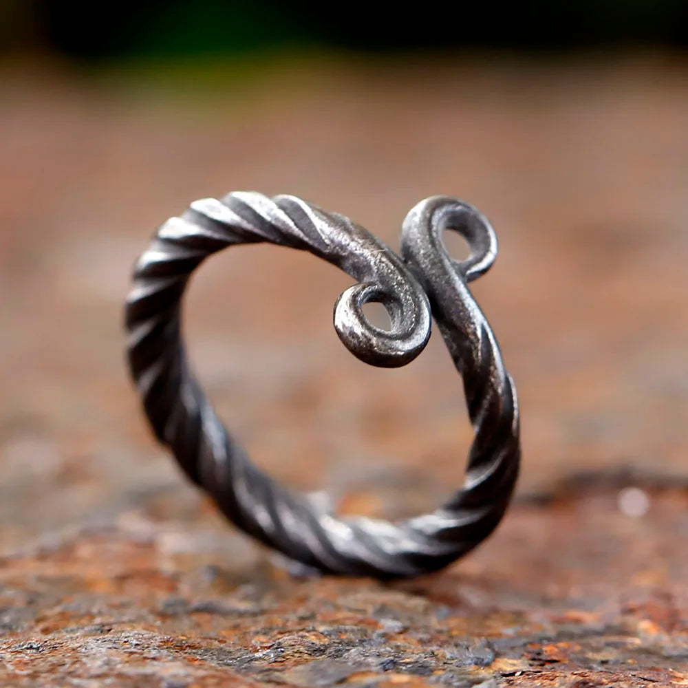 2024 NEW Men's 316L stainlesssteel Vintage Odin Norse Viking style troll cross Amulet ring for teen fashion Jewelry