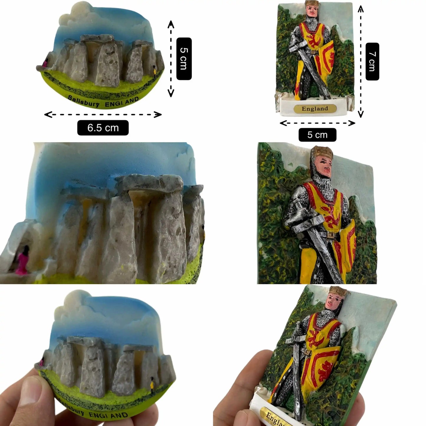 UK Fridge Magnet Manchester, Warwick Castle, Windsor Castle, Whitby, Blackpool, Stonehenge 3D Magnetic Resin Gift