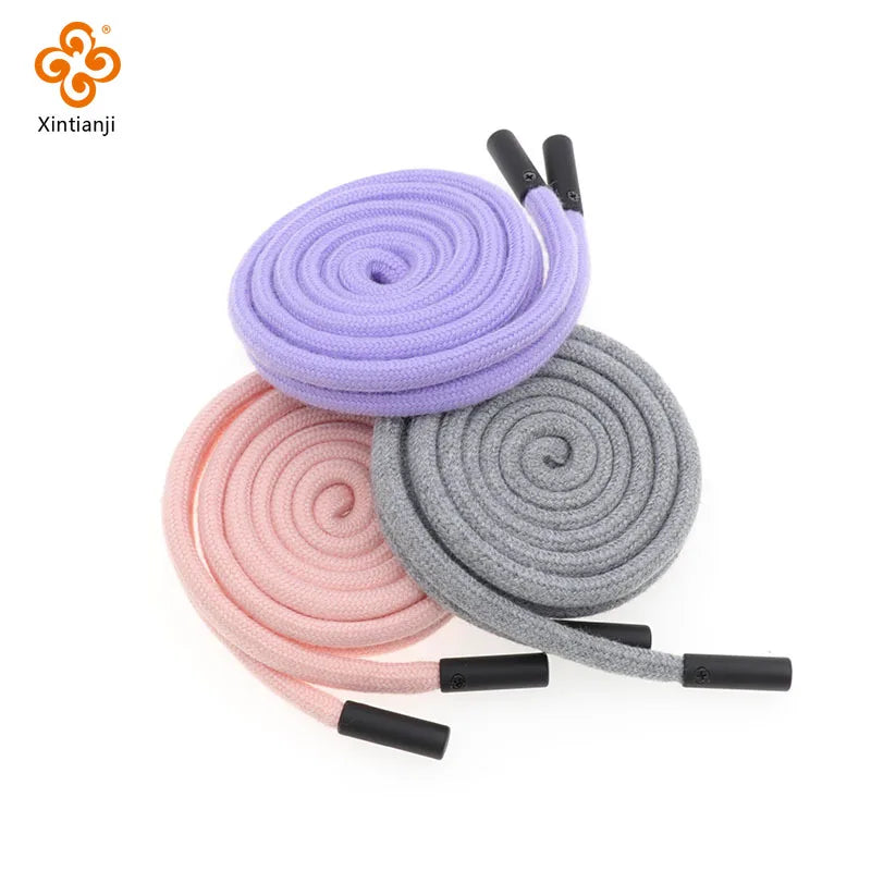 6mm Round Sweater Hat Rope Polyester Cotton Drawstring Men Women Sports Pants Waist Rope Decorative Casual Pants Belt Rope
