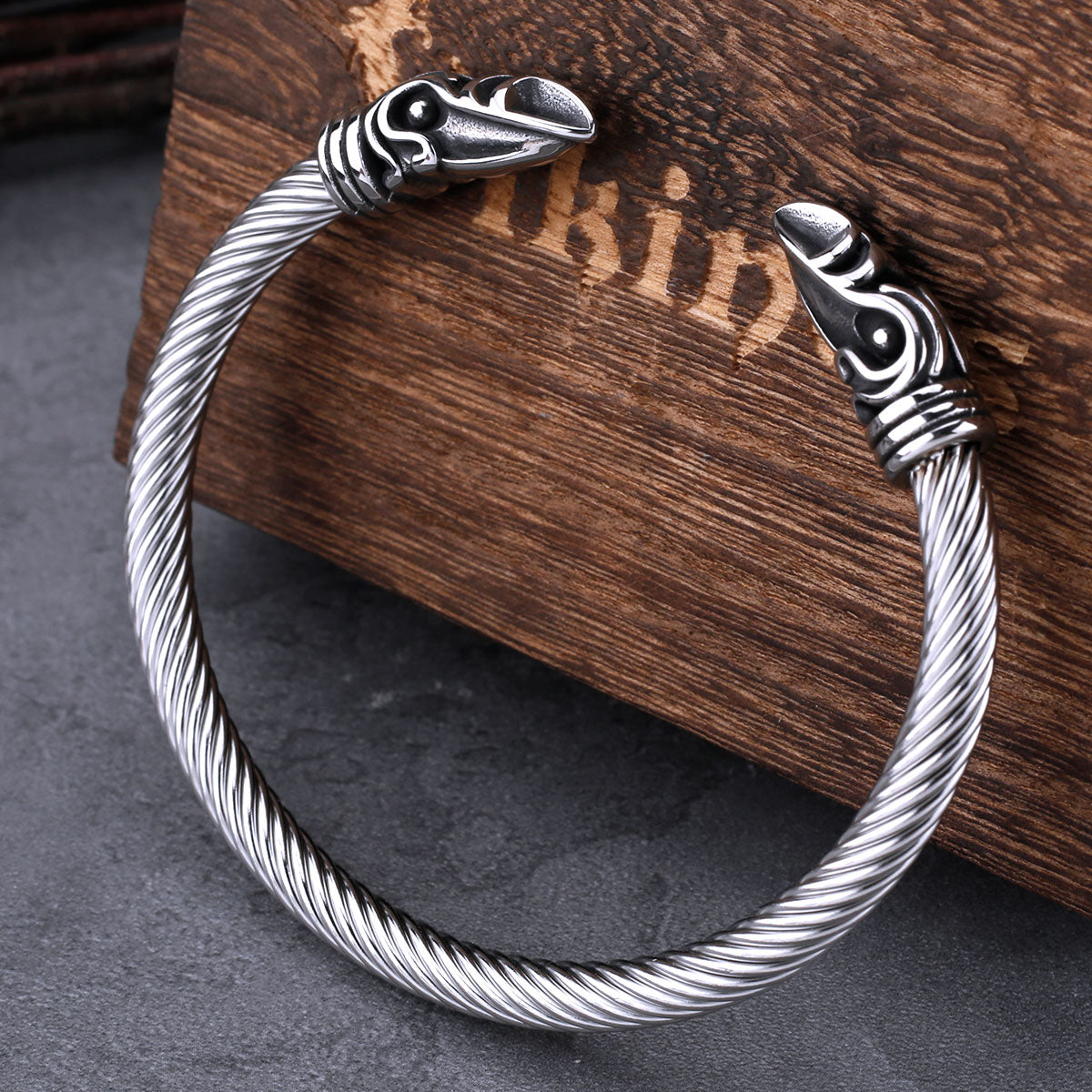 Viking Cable Chain Bracelet Nordic Stainless Steel Hip Hop Biker Wristband Cuff Arm Jewelry Gift Men Women Unisex Bangle